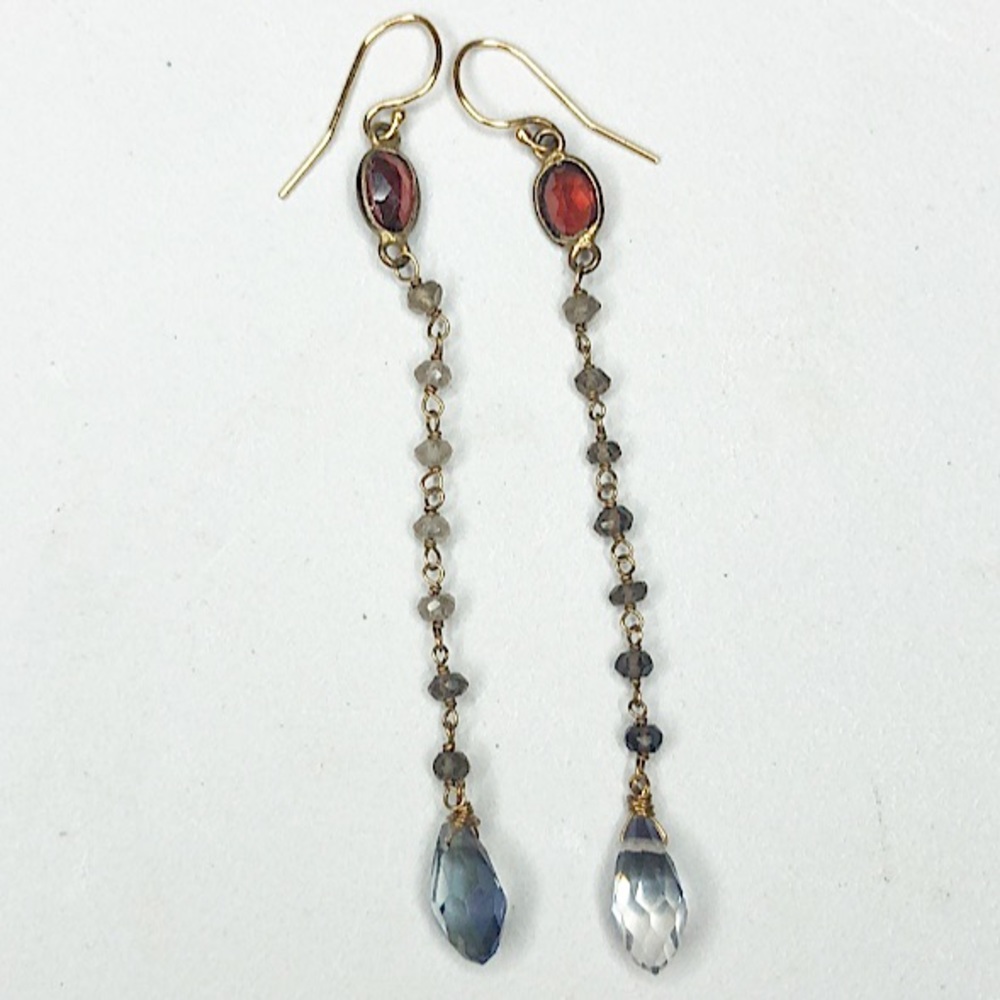 Vanessa mooney earrings garnet